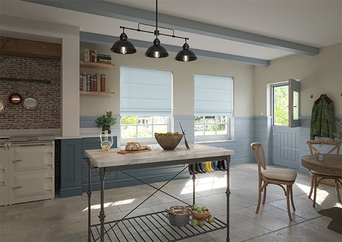 Nautical Stripes, Blue Sails - Motorised Roman Blind - Image 6